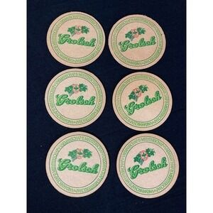 Grolsch Beer Cork Coasters Set of‎ 6 Vintage Collectible Barware Mats Drinking